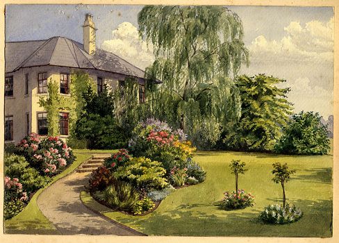 A painting of the garden at Mount