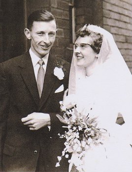 Ian Hughes & Lilian Stubbs on their wedding day 1960