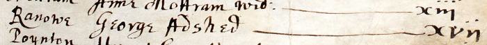 George ADSHEAD, bur.17/08/1664
