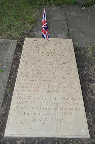 James Robertshaw, gravestone, St John's church, Bollington