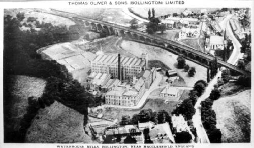 Aerial view of Waterhouse mill, 1928