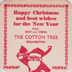 Cotton Tree Christmas beer mat