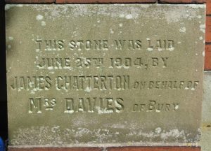 Foundation stone, Methodist chapel at Whiteley Green