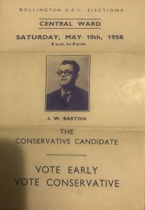 J W Barton, 1958 council election