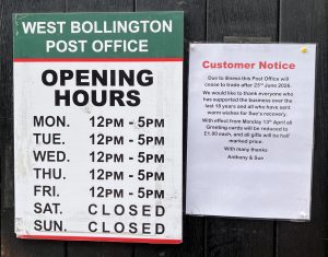Closure notice Closure notice